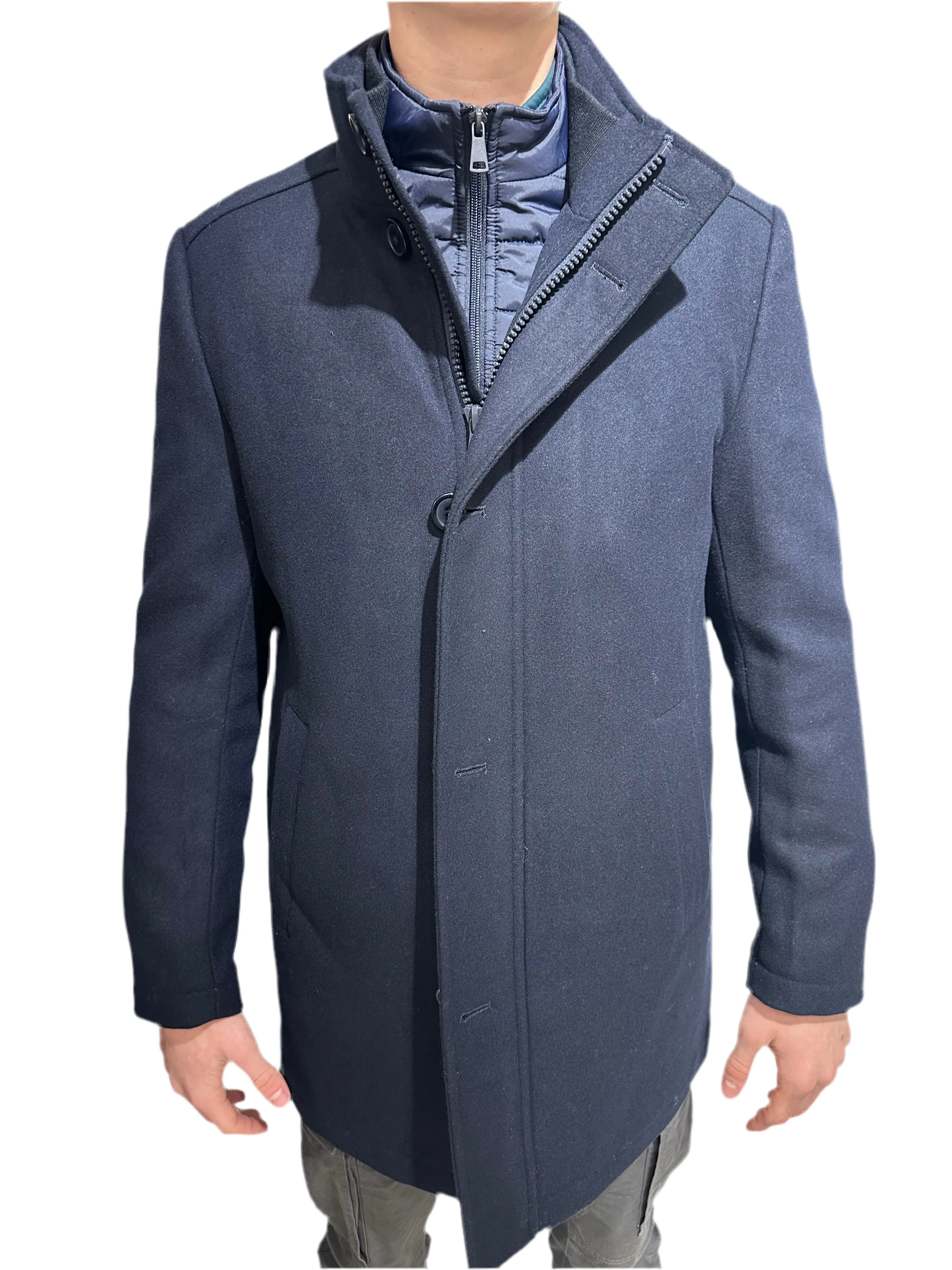 N78 Navy wool coat