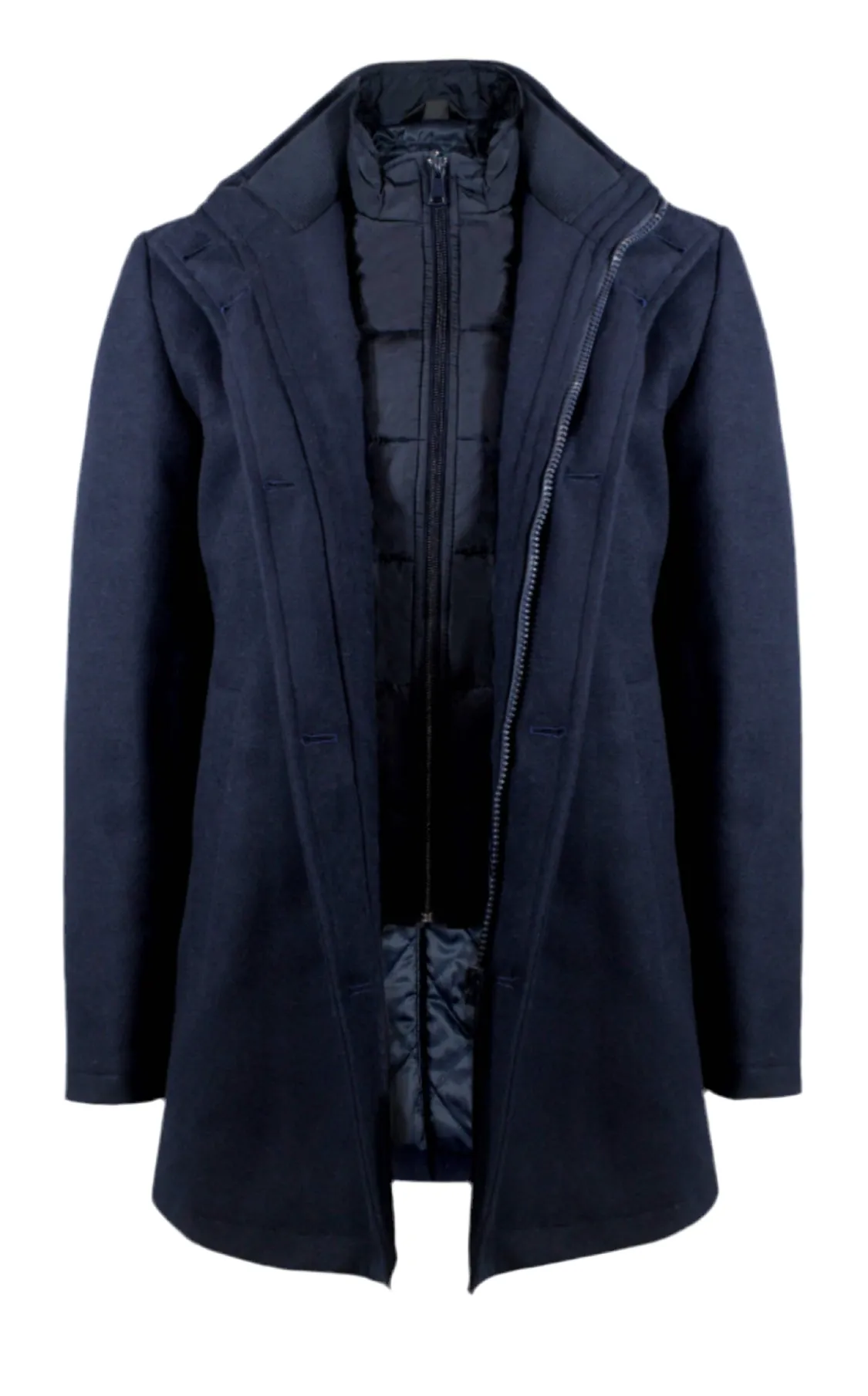 N78 Navy wool coat