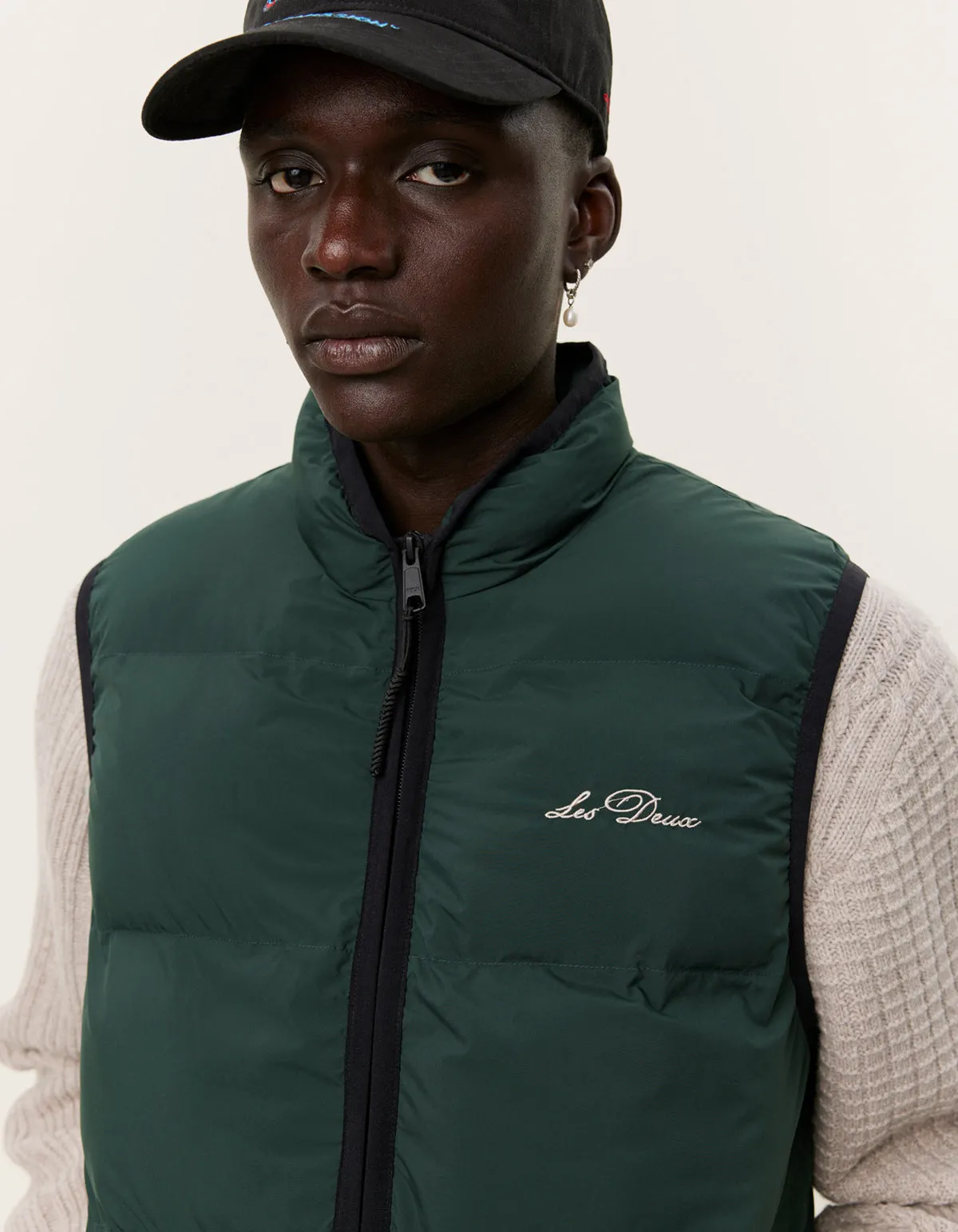 Newport Padded Vest, Pine Green