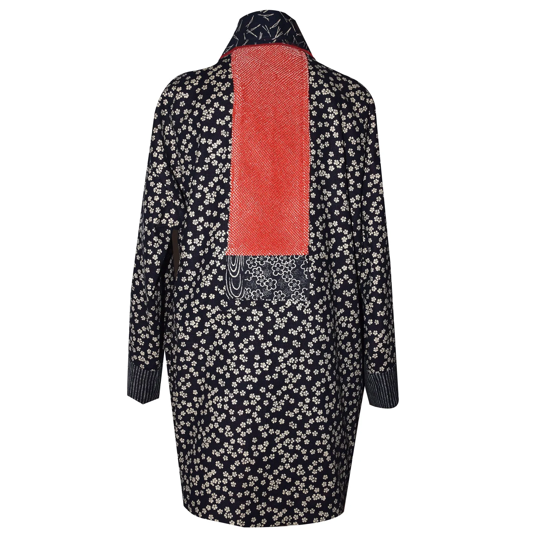 One of a Kind Handcrafted Japanese Indigo Print Kimono Jacket