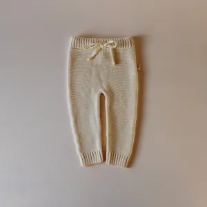 Organic Knit Pants - Snow