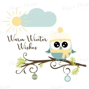 Owls Warm Winter Wishes