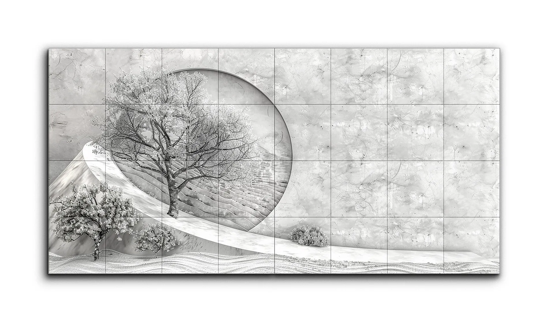 Serene Winter Tree in Monochrome