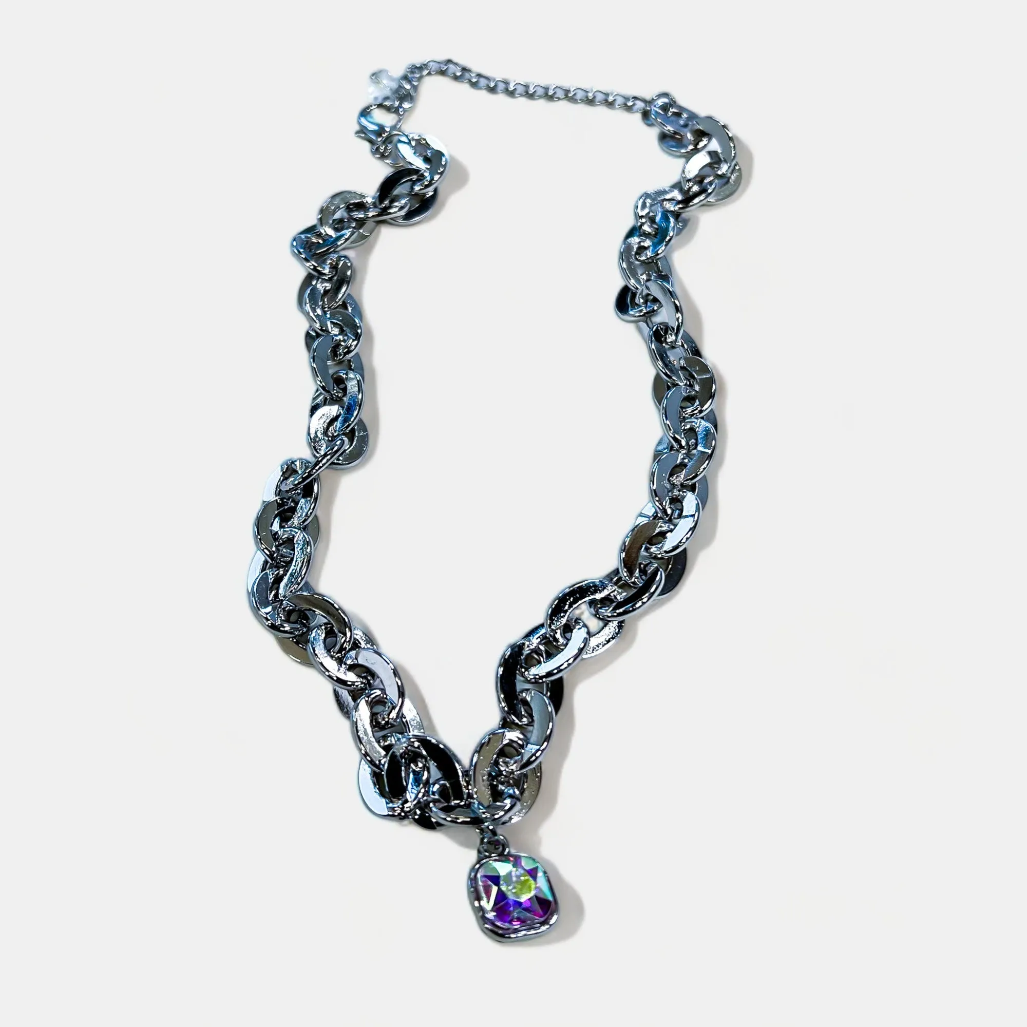 Silver AB Chain Necklace