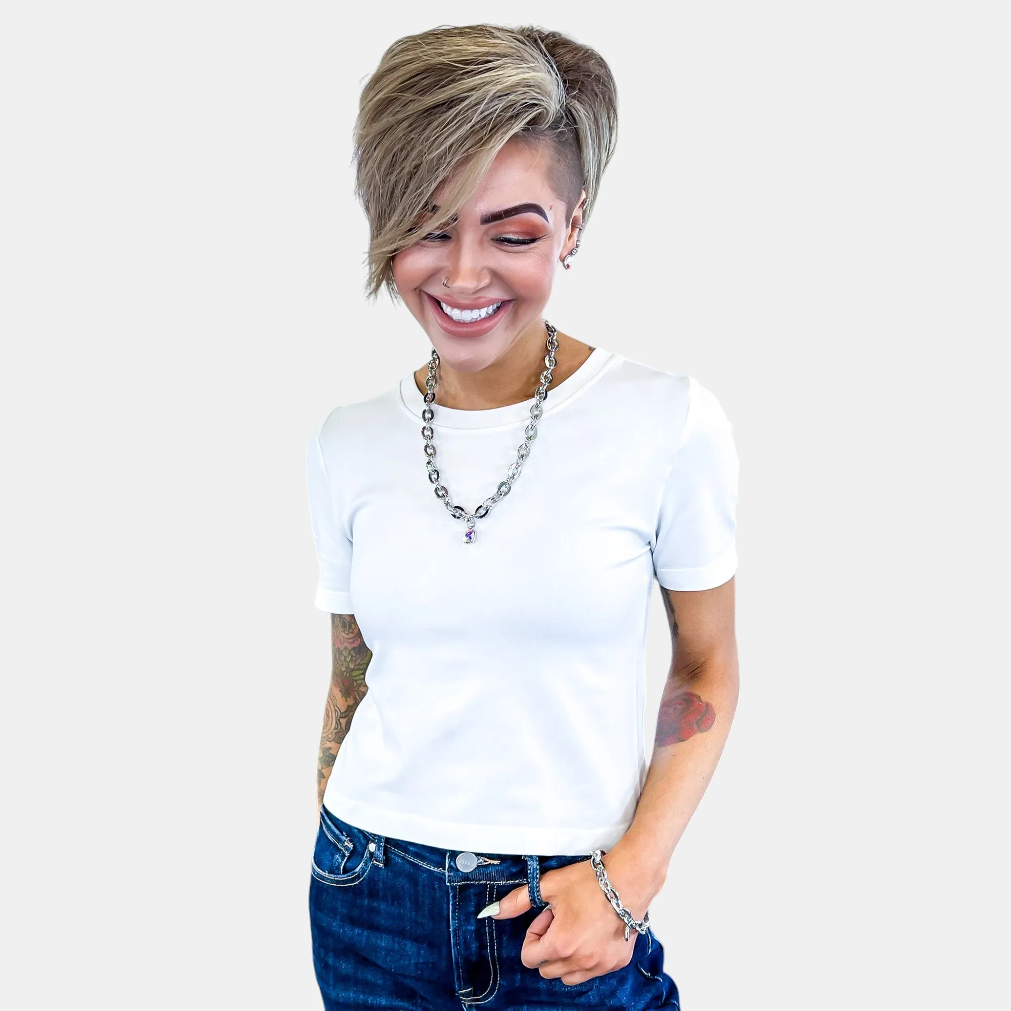 Silver AB Chain Necklace