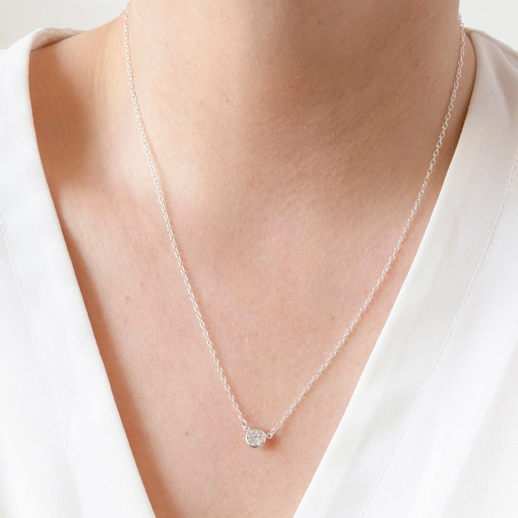 Silver Cubic Zirconia Necklace