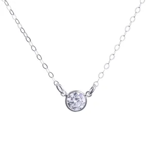 Silver Cubic Zirconia Necklace
