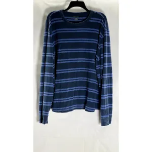 SONOMA LIFE STYLE Men's Blue Striped Thermal Crewneck Long Sleeve T-Shirt SZ 2XL