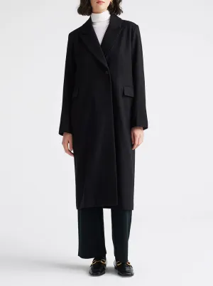 Tailored Wool Coat - Black