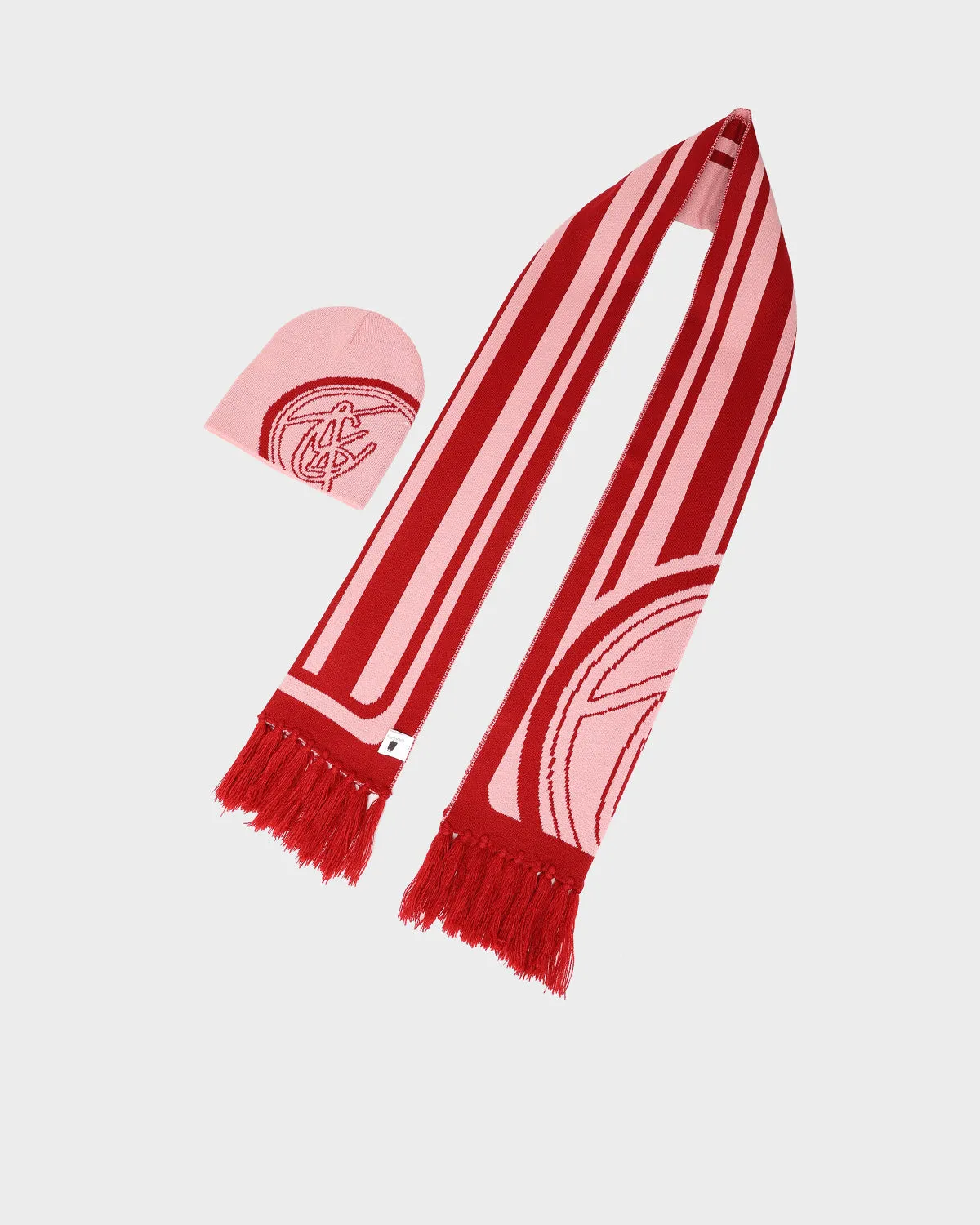 T&C Beanie Scarf Set in Pink