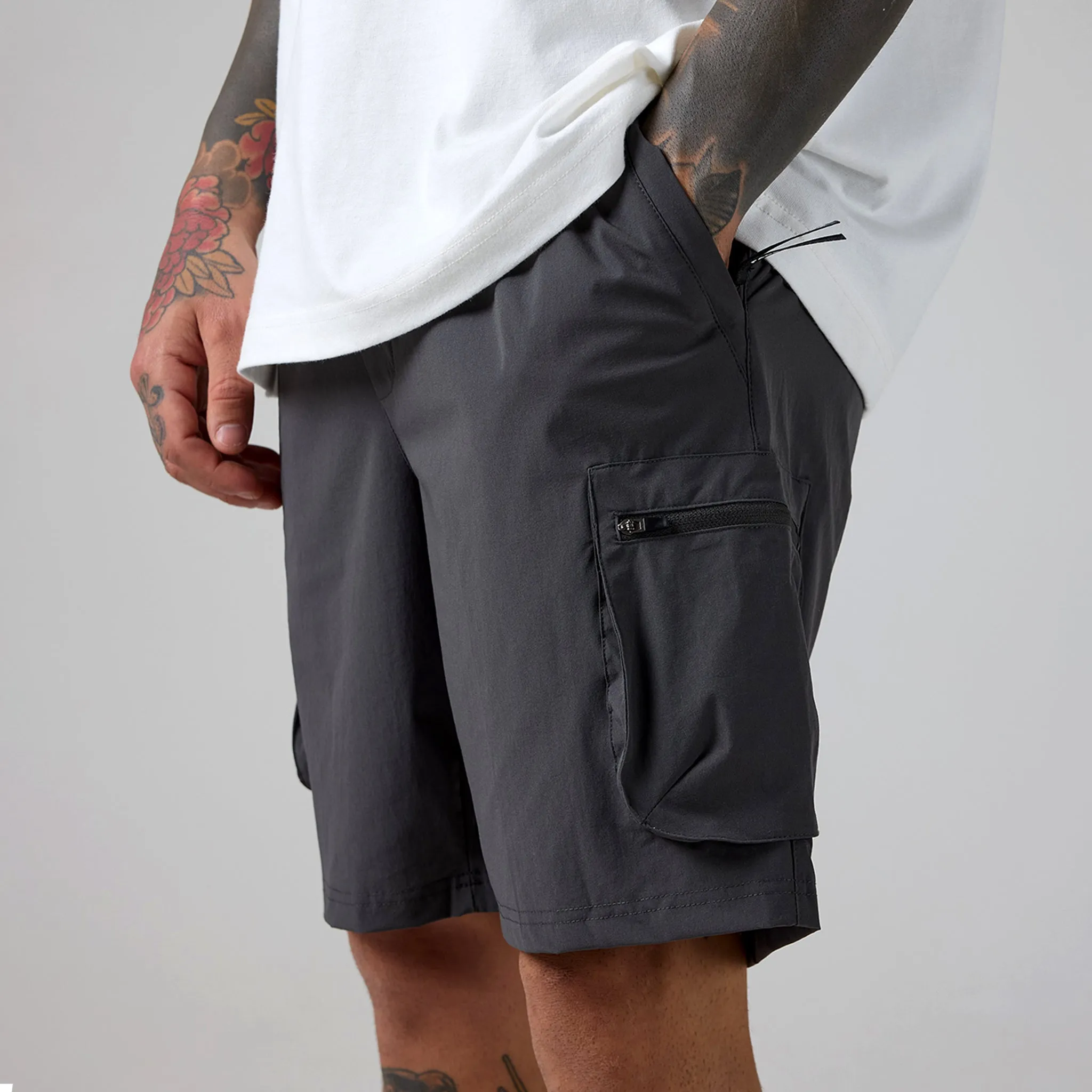 Tech Utility Short | Charcoal