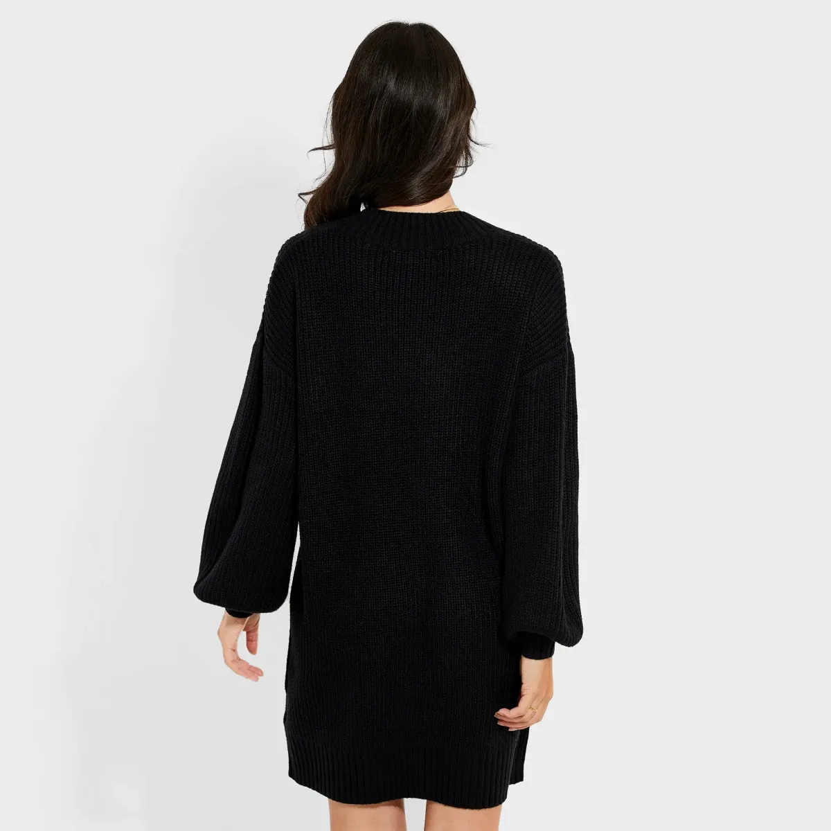 Threadbare Petite Ladies Knitted Neck Dress
