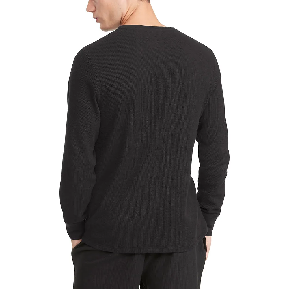 Tommy Hilfiger Men's Long Sleeve Shirt Warm Thermal Henley Neck Sleepwear Shirt