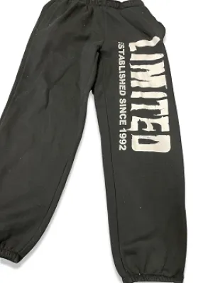 Vintage printed cotton black joggers