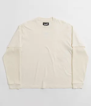 Welcome Shard Layered Knit Long Sleeve T-Shirt - Bone