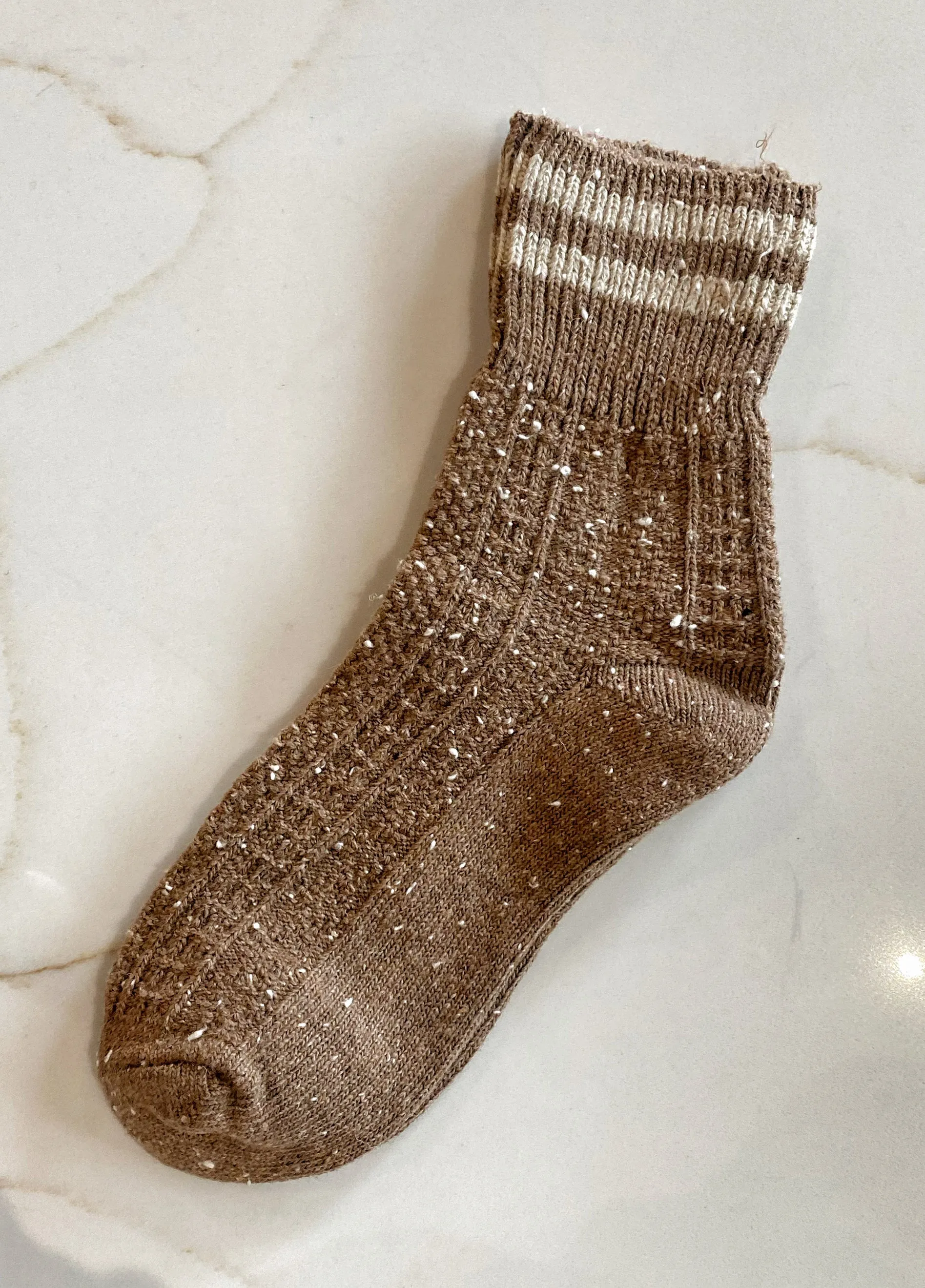 Winter Striped Crew Sock