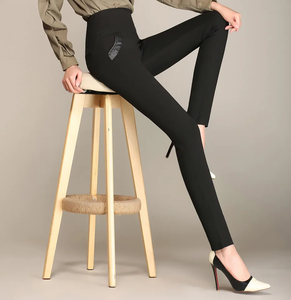 Women's Autumn/Winter Velvet High-Waist Skinny Warm Leggings