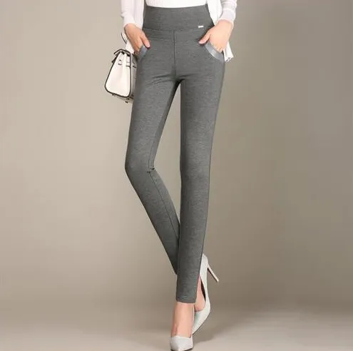 Women's Autumn/Winter Velvet High-Waist Skinny Warm Leggings