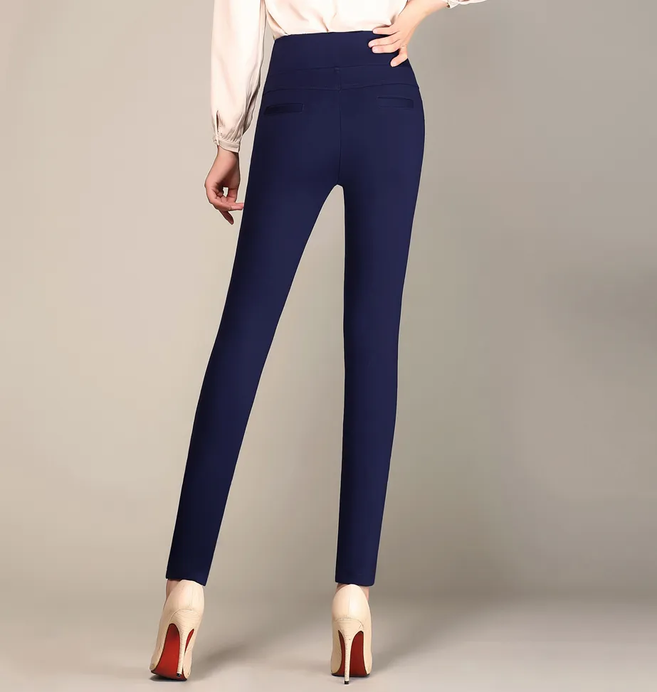 Women's Autumn/Winter Velvet High-Waist Skinny Warm Leggings