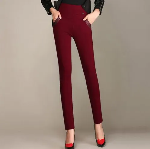 Women's Autumn/Winter Velvet High-Waist Skinny Warm Leggings