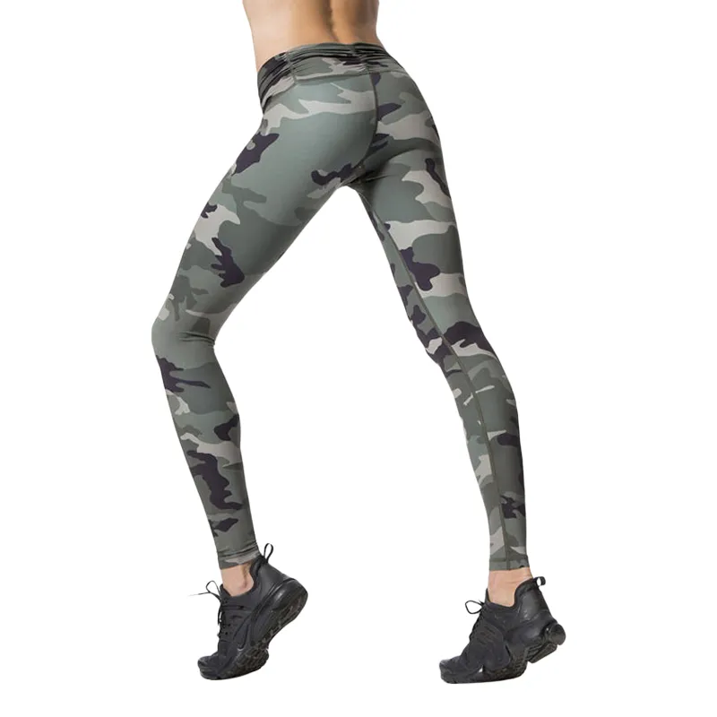 Women's Casual Mid-Waist Slim Fitness Leggings With Print