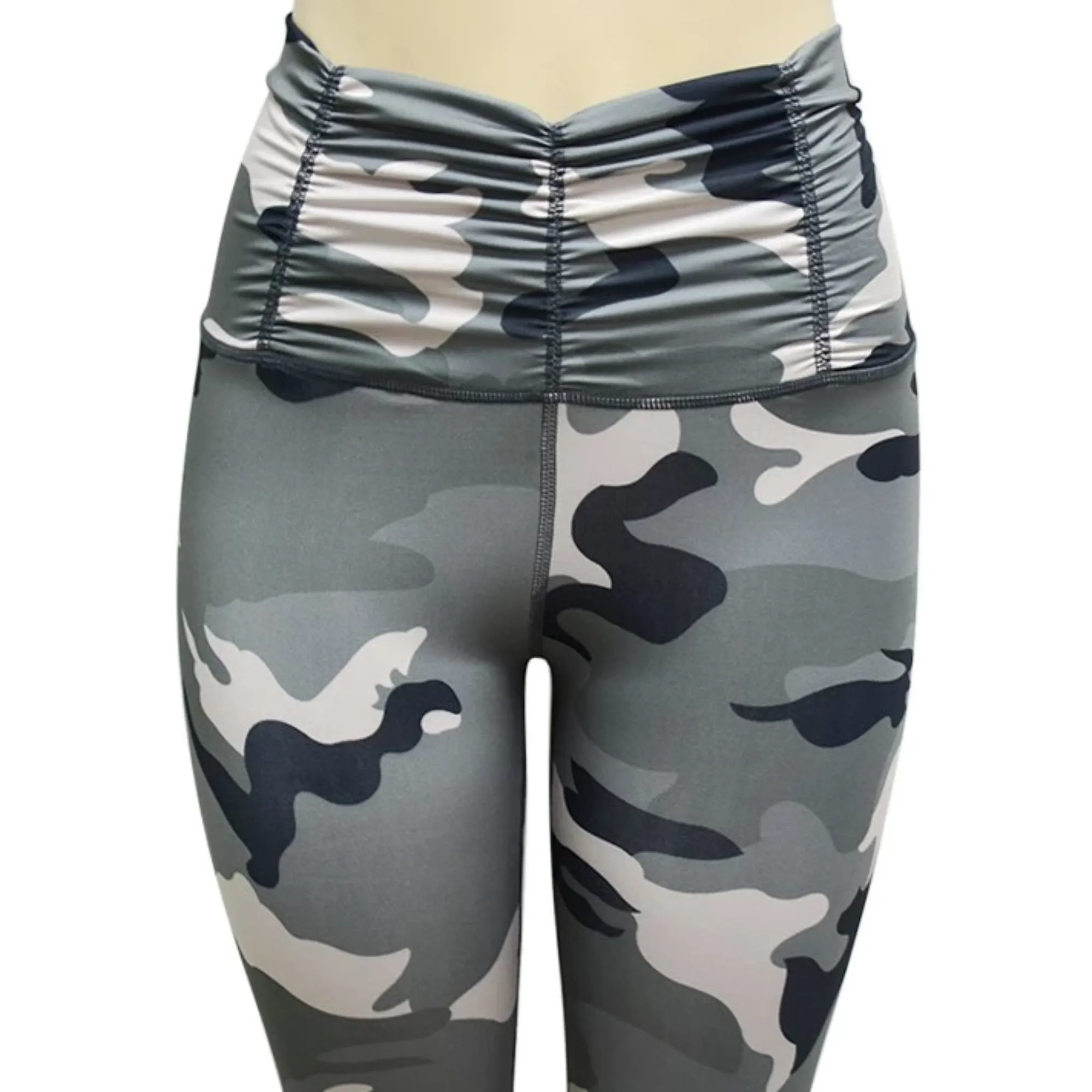 Women's Casual Mid-Waist Slim Fitness Leggings With Print