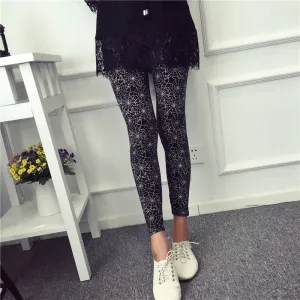 Women's Summer Casual Polyester Leggings With Print