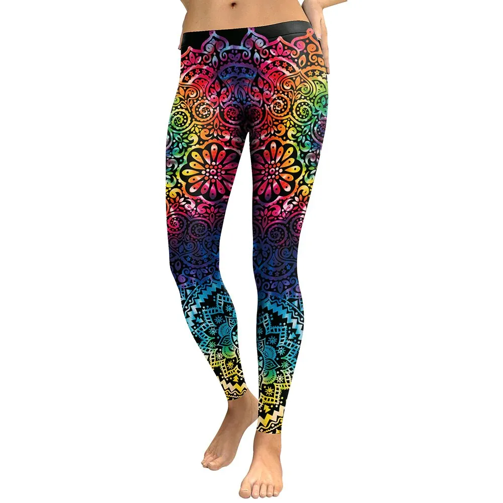 Women's Summer Slim High Waist Fitness Leggings With Digital Prints