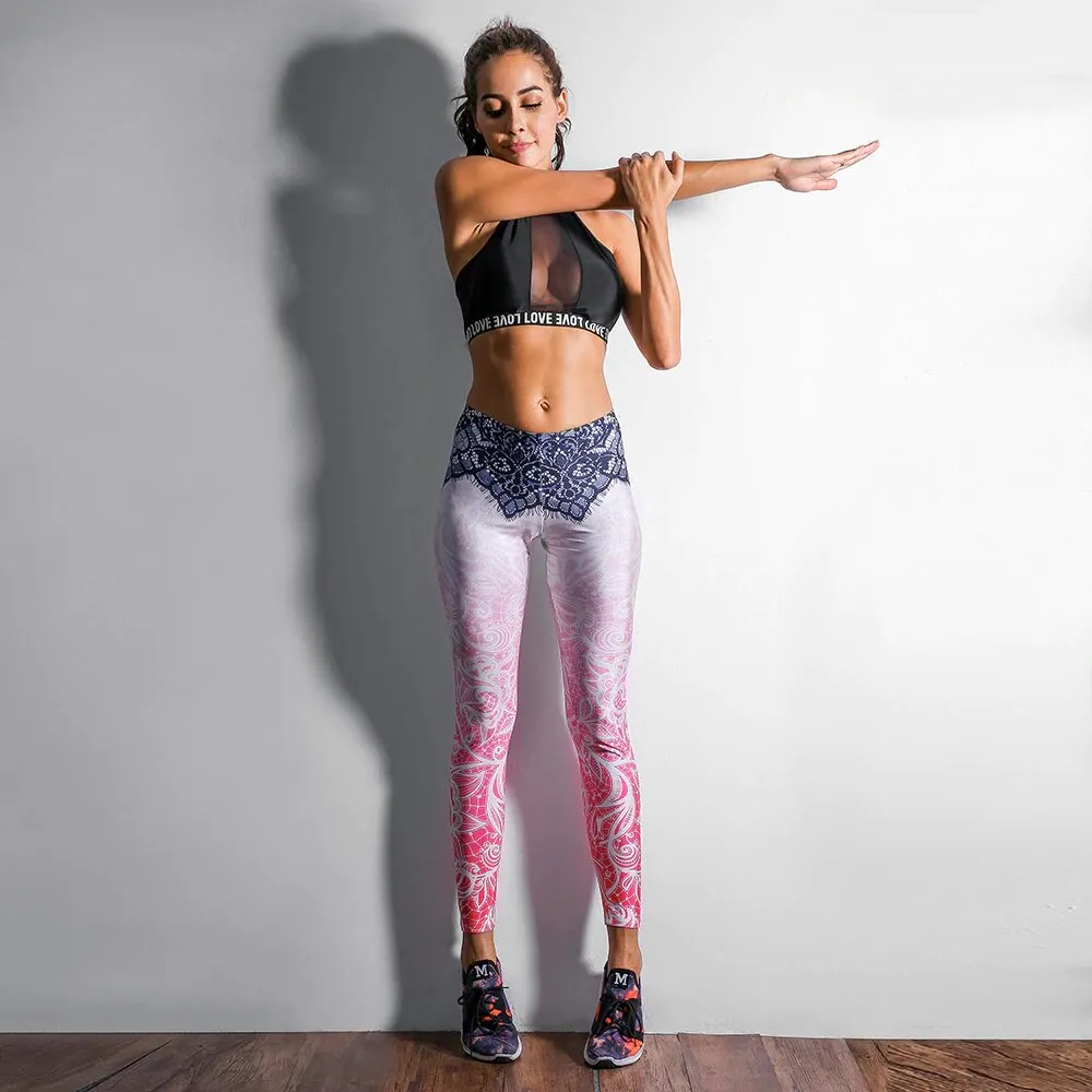 Women's Summer Slim High Waist Fitness Leggings With Digital Prints