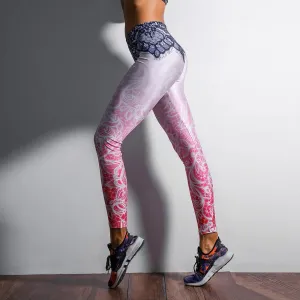 Women's Summer Slim High Waist Fitness Leggings With Digital Prints